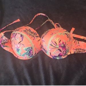 Shade & Shore bikini top 38D floral new